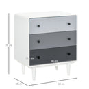 Modern Side Cabinet Home Organizer with 3 Storage Drawer Unit for Bedroom, Living Room Nordic w/