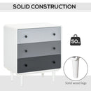 Modern Side Cabinet Home Organizer with 3 Storage Drawer Unit for Bedroom, Living Room Nordic w/