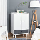 Modern Cabinet Storage Organizer with Doors and Drawer for Bedroom & Living Room