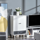 Modern Cabinet Storage Organizer with Doors and Drawer for Bedroom & Living Room