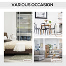 Side Cabinet Home Organizer with 6 Storage Drawer Unit, Round Handle for Bedroom, Living Room w/