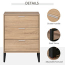Chest of Drawers, 3 Drawer Unit, Storage Cabinet Organizer with Steel Frame for Bedroom, Living Room Unit