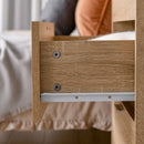 Bedside Table with Drawer and Shelf, Living Room End Table with Steel Frame, Nightstand for Bedroom & Nightstand, Side
