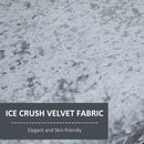 Ice Crush Velvet Fabric Upholstered Bed End Bench, Padded Sponge Cushion Bedroom Bench with Armrests Rubber Wood for Living Room Entryway, Silver Grey Bedside Footstool