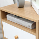 Bedside Table, Bedside Cabinet with Drawer and Shelf, Modern Nightstand, End Table for Living Room, Bedroom, Natural Nightstand w/ Shelf Bedroom