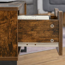Extendible Coffee Table with Lift Top,  Functional Living Room Table with Hidden Storage Compartment, Drawer, Metal Frame for Home, 100 x 60 x 40 cm, Rustic w/ Top Drawer