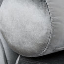 62"" Chaise Lounge Sofa Designer Retro Vintage Style Sofa Day Bed With Bolster Cushion Grey