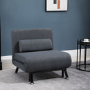 Faux Suede 5-Position Futon Single Sofa Bed Black