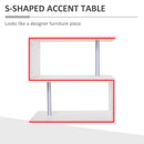 50Lx50Wx50Hcm Side Table 2 Tier Storage Shelves Organizer Office Bookcase Living Room End Desk Stand Display-White