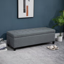 Microfibre Upholstered Tufted Ottoman Grey