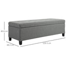 Microfibre Upholstered Tufted Ottoman Grey