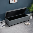 Microfibre Upholstered Tufted Ottoman Grey