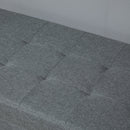 Microfibre Upholstered Tufted Ottoman Grey