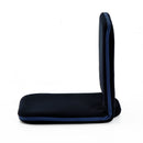 Foldable Lazy Lounge Sofa Padded Floor Chair W/ Adjustable Backrest Thick Seat Cushion-Navy Blue