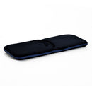 Foldable Lazy Lounge Sofa Padded Floor Chair W/ Adjustable Backrest Thick Seat Cushion-Navy Blue