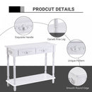 2 Drawers Console Table Hallway Desk Wooden Storage Shelf Organizer Shoe Wardrobe Mirror Chest-White