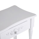 2 Drawers Console Table Hallway Desk Wooden Storage Shelf Organizer Shoe Wardrobe Mirror Chest-White