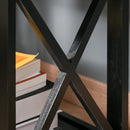 MDF 2-Tier Side Table w/ Drawer Black