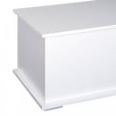 Wooden Storage Box Clothes Toy Chest Bench Seat Ottoman Bedding Blanket Trunk Container with Lid - White