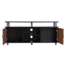 TV Unit 120Lx40Wx52.2H cm Wooden Cabinet Stand Storage Unit Console Living Room Entertainment Center Media Furniture-Black