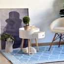 Round Coffee Table, 38w x 45H cm-White