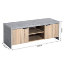 Wooden TV Stand Cabinet Home Media Center DVD CD Storage Unit Entertainment Station Living Room Furniture 120Lx40Wx44cm-Grey