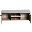 Wooden TV Stand Cabinet Home Media Center DVD CD Storage Unit Entertainment Station Living Room Furniture 120Lx40Wx44cm-Grey