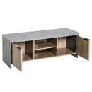 Wooden TV Stand Cabinet Home Media Center DVD CD Storage Unit Entertainment Station Living Room Furniture 120Lx40Wx44cm-Grey