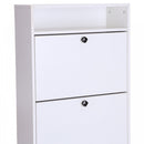 Shoe Storage Cabinet, 3 Drawers, Chipboard-White