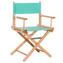 Wooden Director's Folding Chair-Green/Natural Wood