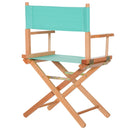 Wooden Director's Folding Chair-Green/Natural Wood