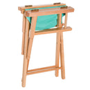 Wooden Director's Folding Chair-Green/Natural Wood