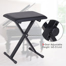 Foldable Piano Stool, 39Lx29Wx51H cm-Black