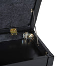 Piano Bench, PU Leather, 49H cm-Black