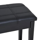 Piano Bench, PU Leather, 49H cm-Black