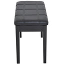 Piano Bench, PU Leather, 49H cm-Black
