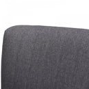 Modern Double Seat Sofa Bed Loveseat Couch Compact Padded Linen Wooden Legs-Dark Grey