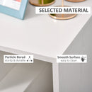 Wooden Side Table, 3 Tier End Table with Open Storage Shelves, Living Room Coffee Table Organiser Unit, White 3-Tier Shelves Book Magazine Desk Shelving