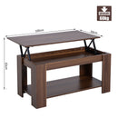 Coffee Table, 50/63H cm-Natural Wood Grain Colour