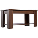 Coffee Table, 50/63H cm-Natural Wood Grain Colour