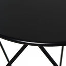 Steel Minimalist Pentagon Shaped Round Coffee Table Black