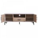 TV Stand, 120Lx40Wx44.5H cm-Oak/White Colour