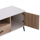 TV Stand, 120Lx40Wx44.5H cm-Oak/White Colour