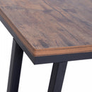 Side Coffee  Table, 51Lx36Wx61H cm-Wood Grain/Black Colour