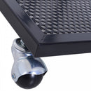 Side Coffee  Table, 51Lx36Wx61H cm-Wood Grain/Black Colour