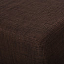 Linen Fabric Footstool Ottoman Cube w/ 4 Plastic Legs Black