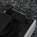 Linen Fabric Footstool Foot rest Small Seat Foot Rest Chair Ottoman Grey Home Office with Legs