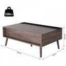 Particle Board Lift-Top Storage Coffee Table Wood Tone