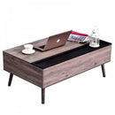 Particle Board Lift-Top Storage Coffee Table Wood Tone