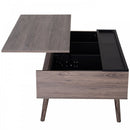 Particle Board Lift-Top Storage Coffee Table Wood Tone